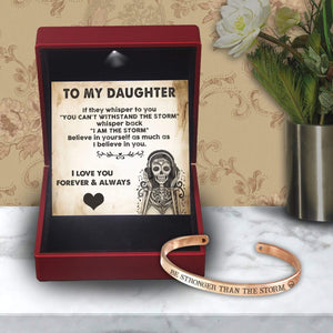 Skull Bracelet - Skull & Tattoo - To My Daughter - I Am The Storm  - Gbzf17007