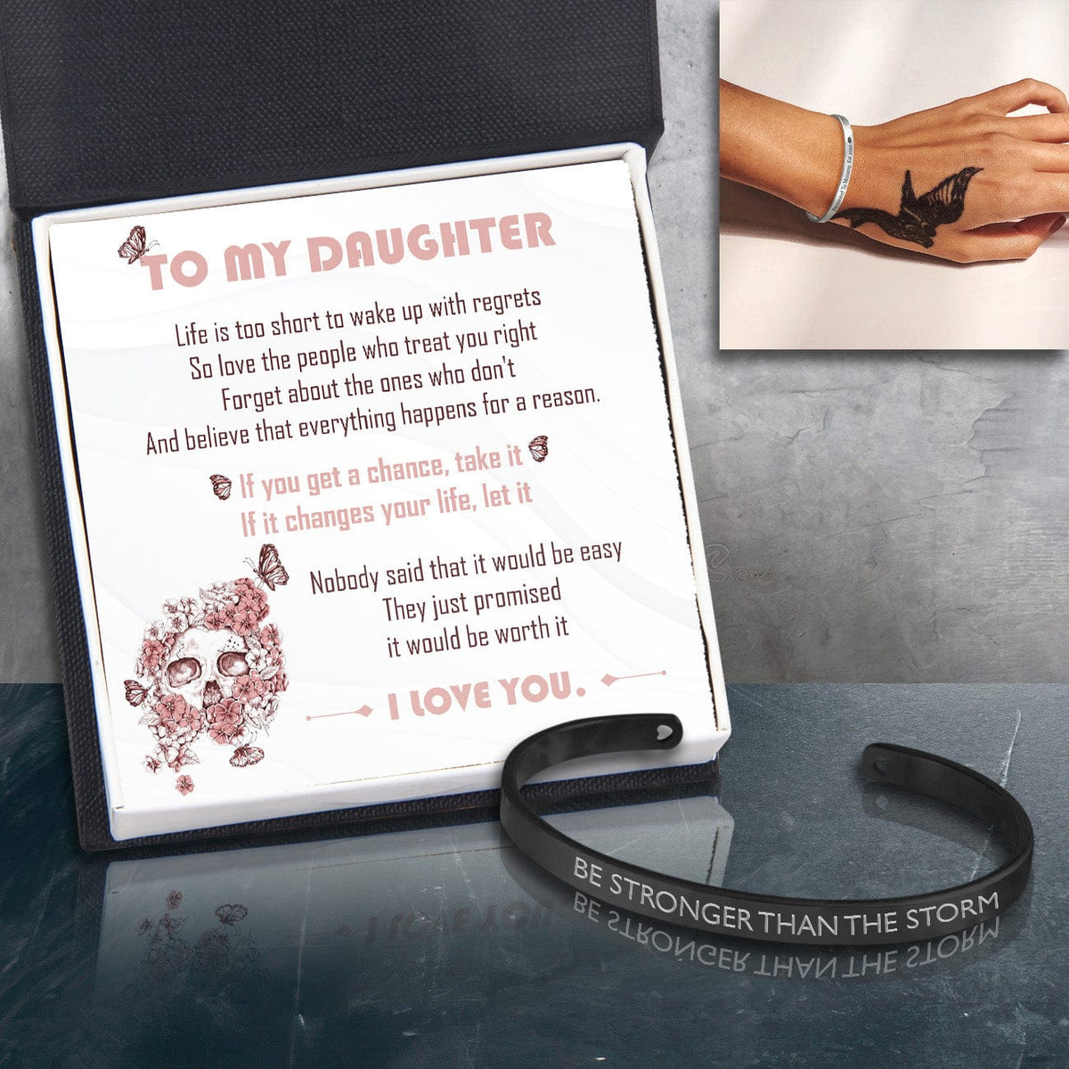 Skull Bracelet - Skull - To My Daughter - I Love You - Gbzf17016