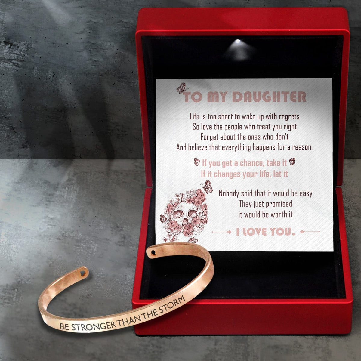 Skull Bracelet - Skull - To My Daughter - I Love You - Gbzf17016