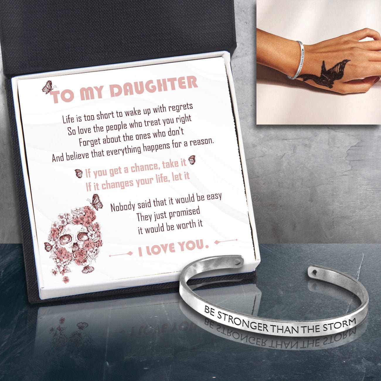 Skull Bracelet - Skull - To My Daughter - I Love You - Gbzf17016