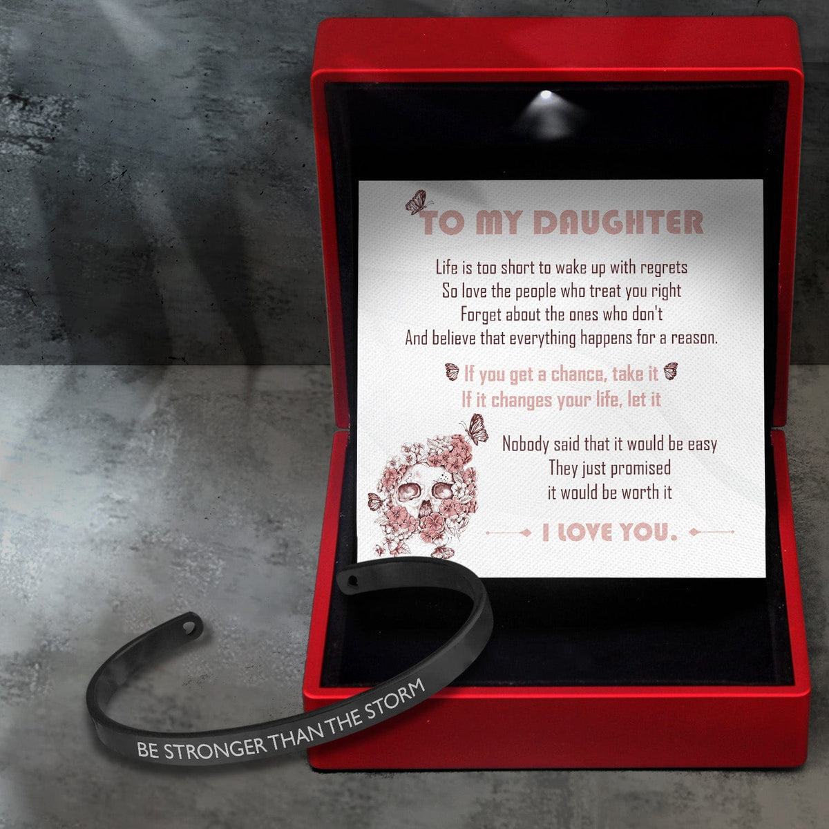 Skull Bracelet - Skull - To My Daughter - I Love You - Gbzf17016