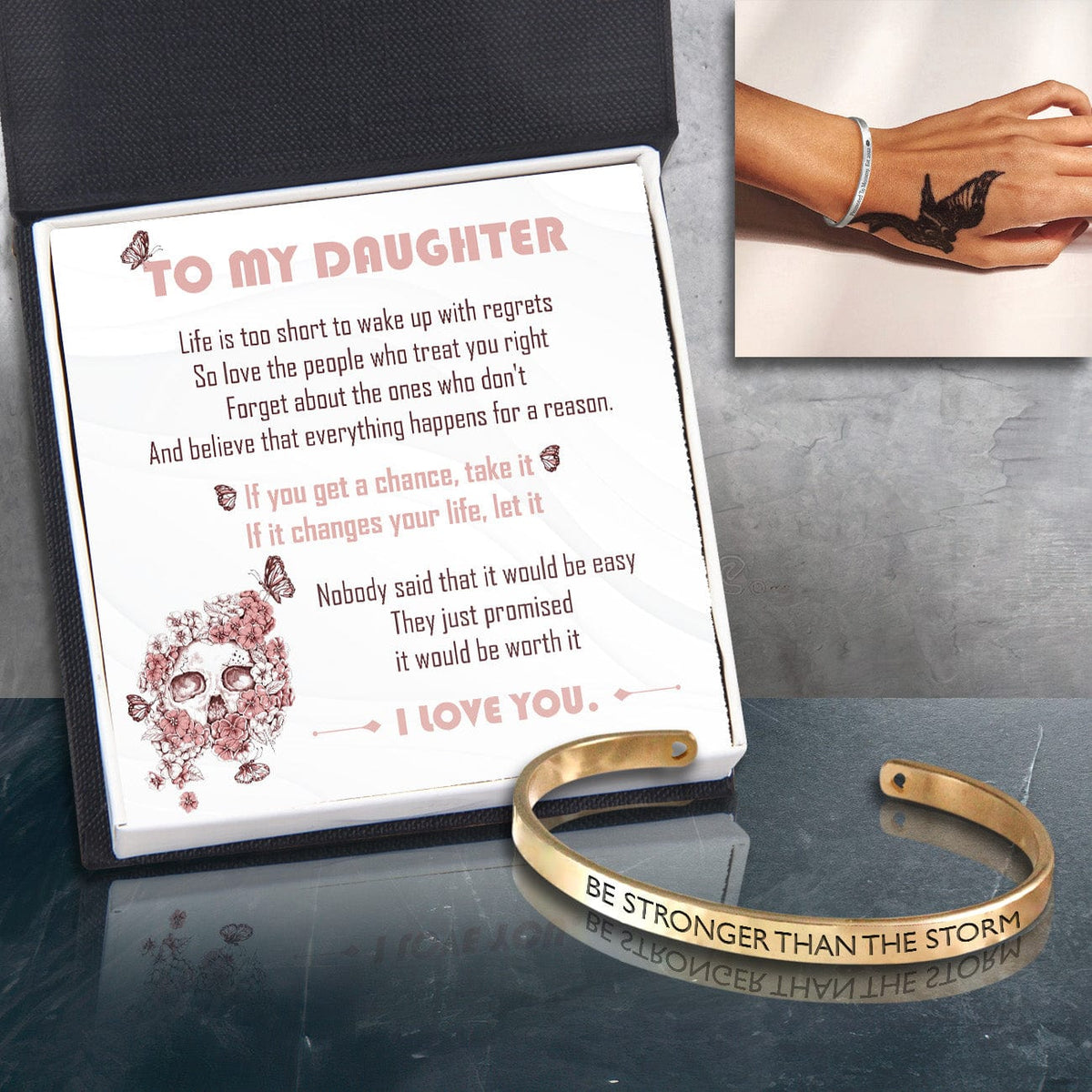 Skull Bracelet - Skull - To My Daughter - I Love You - Gbzf17016