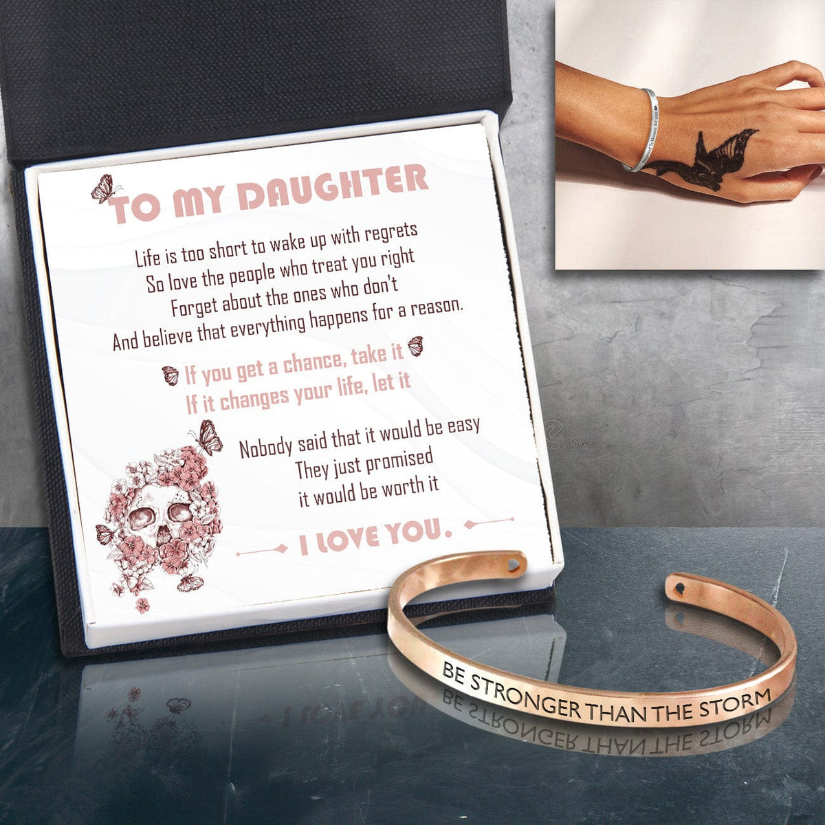 Skull Bracelet - Skull - To My Daughter - I Love You - Gbzf17016