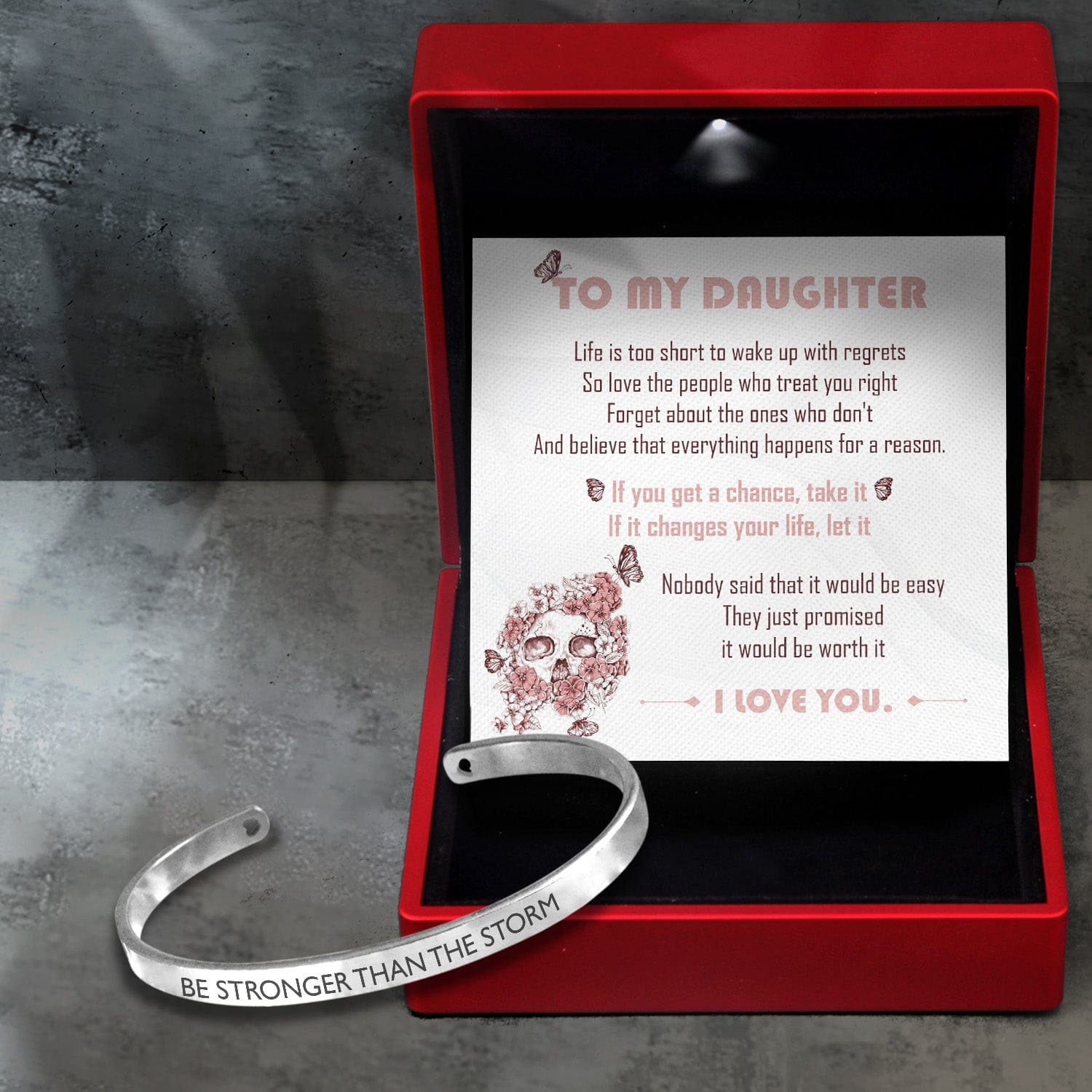 Skull Bracelet - Skull - To My Daughter - I Love You - Gbzf17016