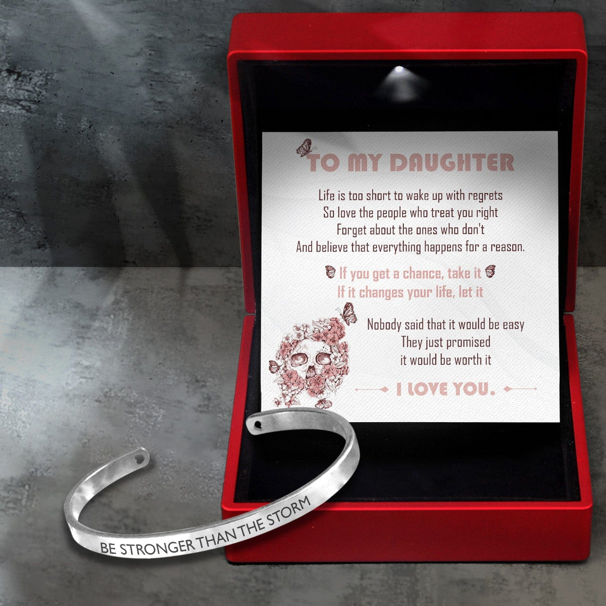 Skull Bracelet - Skull - To My Daughter - I Love You - Gbzf17016