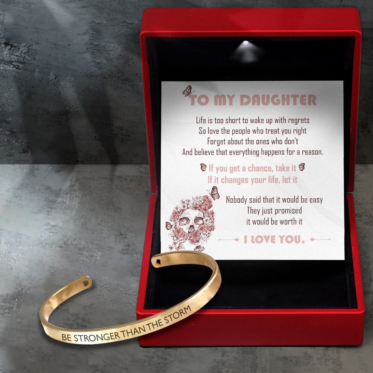 Skull Bracelet - Skull - To My Daughter - I Love You - Gbzf17016