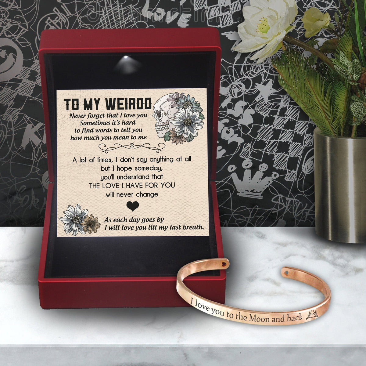 Skull Bracelet - Skull - To My Weirdo - How Much You Mean To Me - Gbzf13003