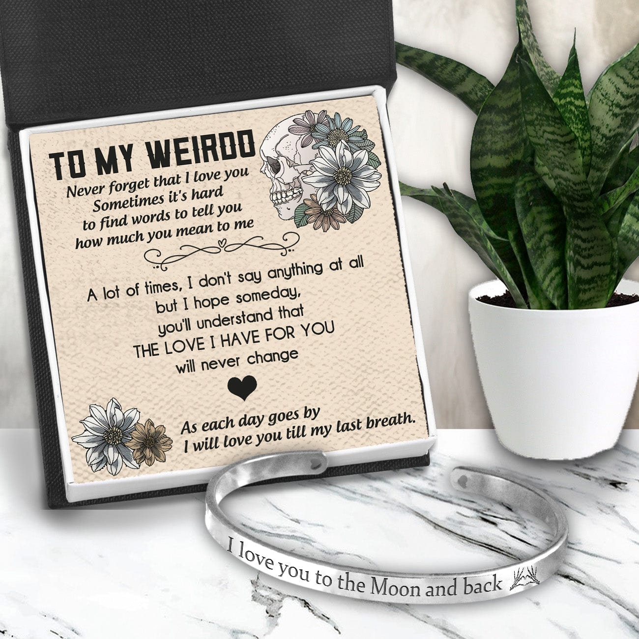 Skull Bracelet - Skull - To My Weirdo - How Much You Mean To Me - Gbzf13003