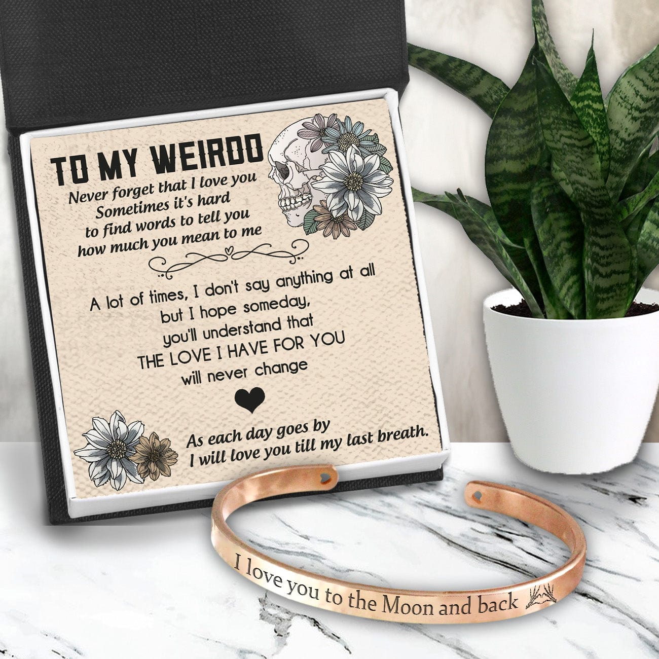 Skull Bracelet - Skull - To My Weirdo - How Much You Mean To Me - Gbzf13003