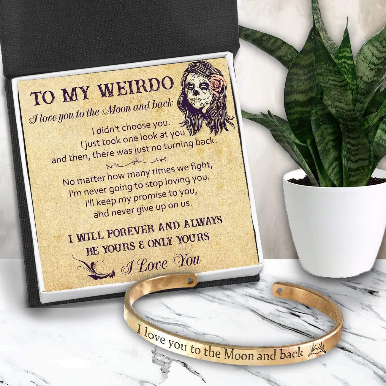 Skull Bracelet - Skull - To My Weirdo - I Love You - Gbzf13001