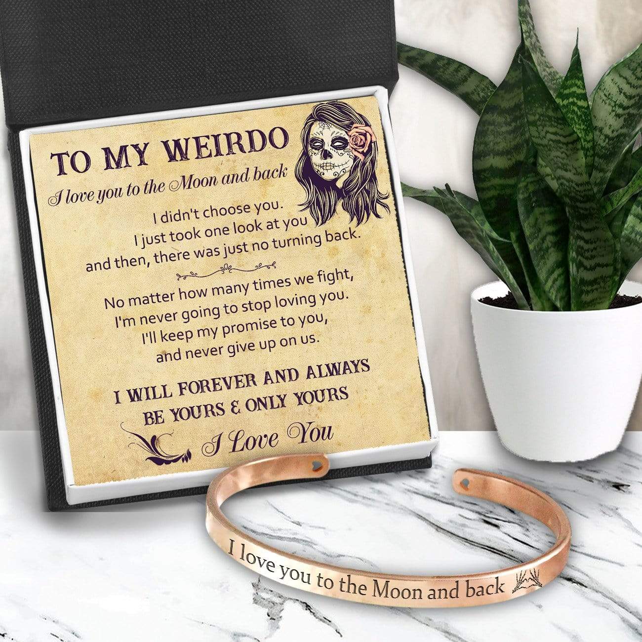 Skull Bracelet - Skull - To My Weirdo - I Love You - Gbzf13001