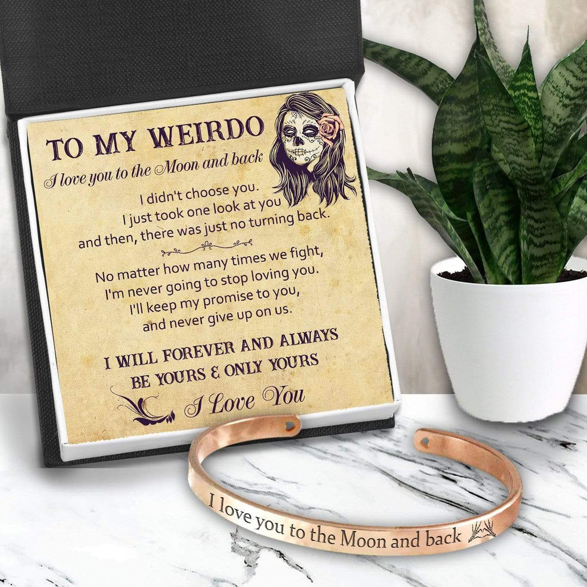 Skull Bracelet - Skull - To My Weirdo - I Love You - Gbzf13001