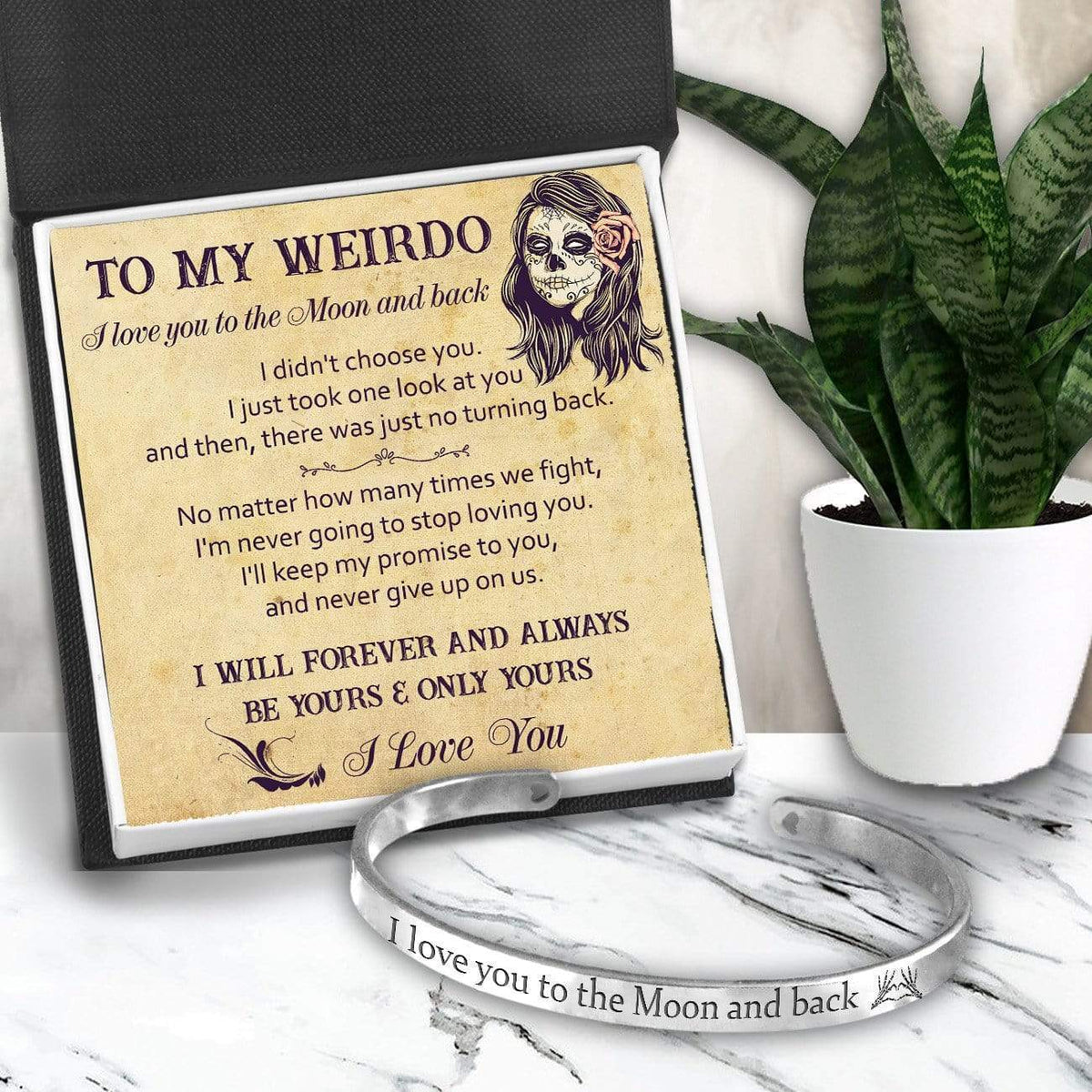 Skull Bracelet - Skull - To My Weirdo - I Love You - Gbzf13001