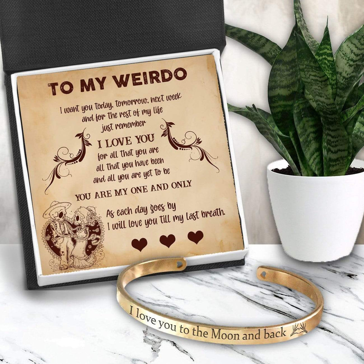 Skull Bracelet - Skull - To My Weirdo - I Will Love You Till My Last Breath - Gbzf13002