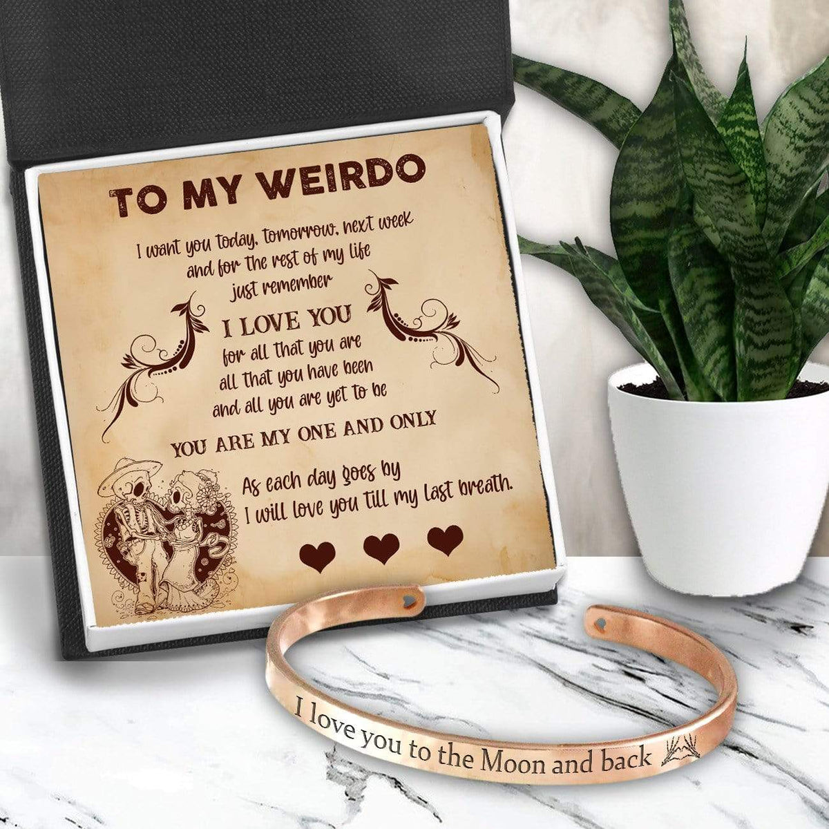 Skull Bracelet - Skull - To My Weirdo - I Will Love You Till My Last Breath - Gbzf13002