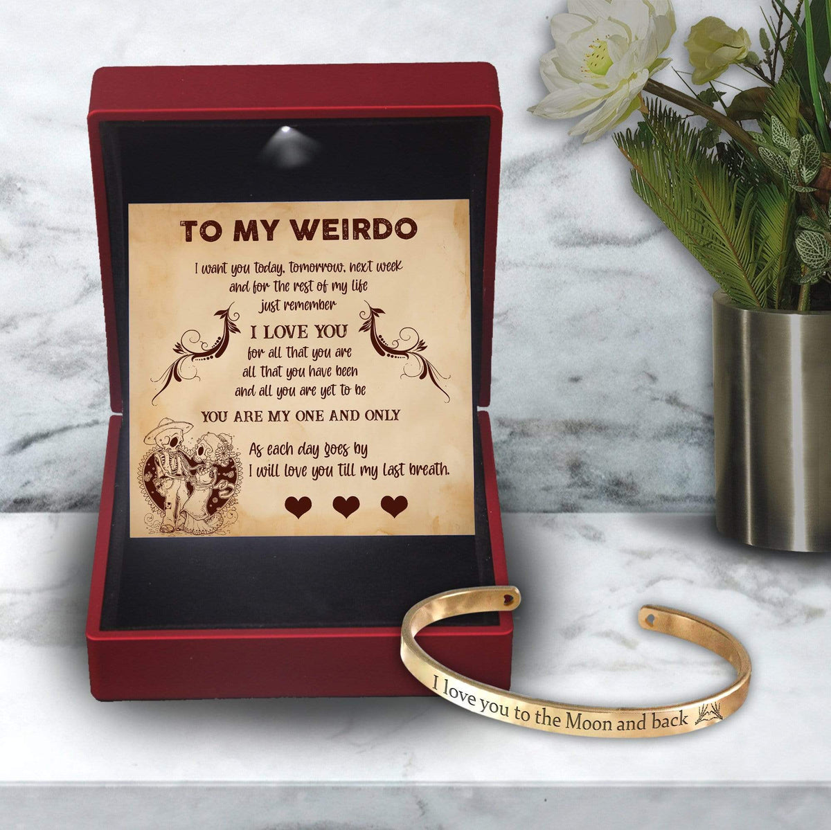 Skull Bracelet - Skull - To My Weirdo - I Will Love You Till My Last Breath - Gbzf13002