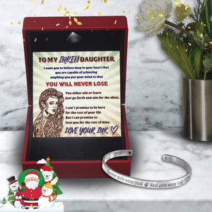 Skull Bracelet - Tattooed - To My Inked Daughter - You Are Capable Of Achieving Anything  - Gbzf17011