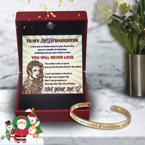 Skull Bracelet - Tattooed - To My Inked Daughter - You Are Capable Of Achieving Anything  - Gbzf17011