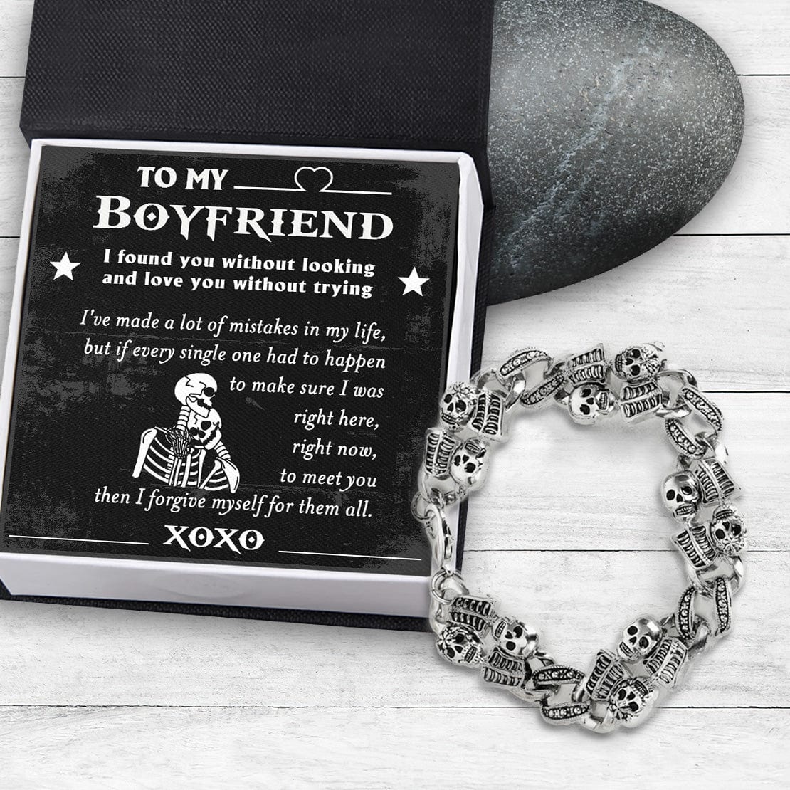 Skull Chain - Skull - To My Boyfriend - I Found You Without Looking And Love You Without Trying - Gbzt12001