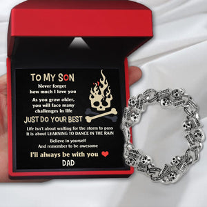 Skull Chain - Skull - To My Son - Believe In Yourself And Remember To Be Awesome - Gbzt16004