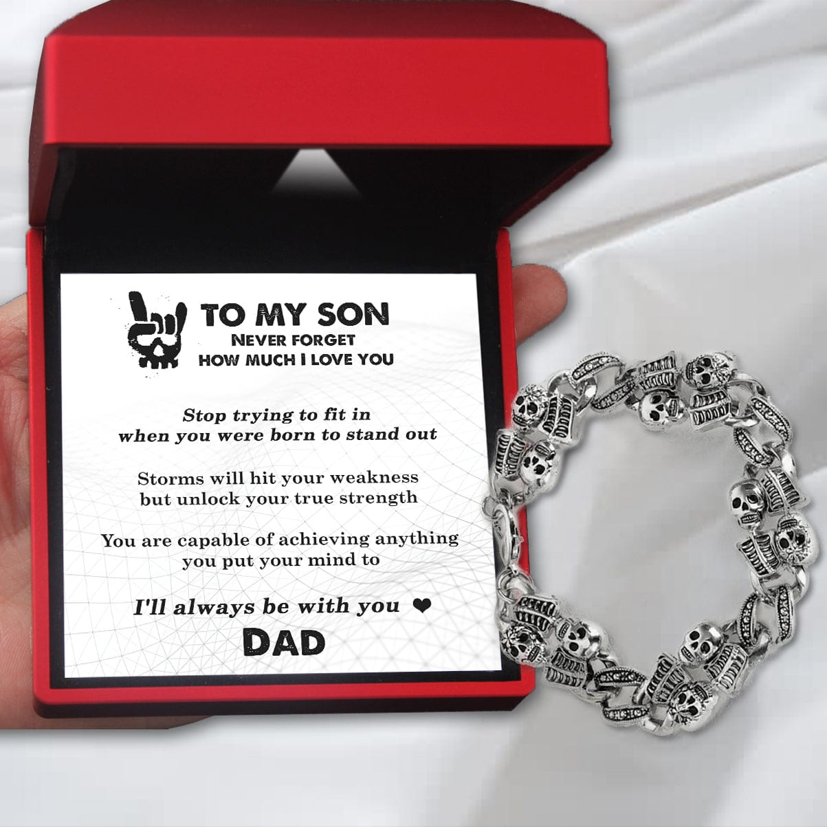 Skull Chain - Skull - To Son - I'll Always Be With You - Gbzt16003