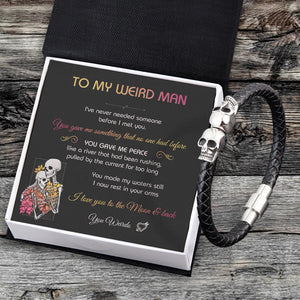 Skull Cuff Bracelet - Beard - To My Man - I Love You To The Moon & Back - Gbbh26015