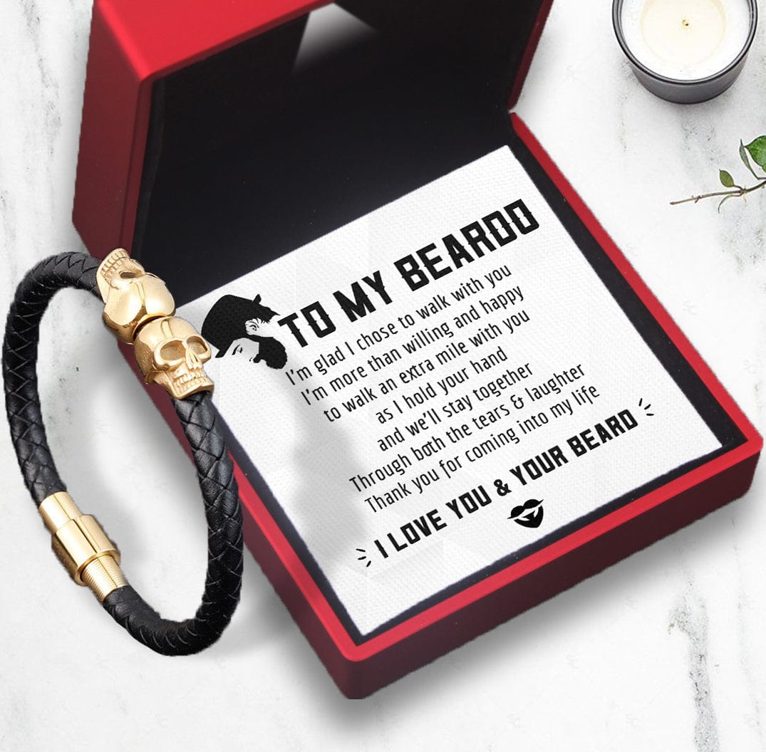Skull Cuff Bracelet - Beard - To My Man - I Love You & Your Beard - Gbbh26013