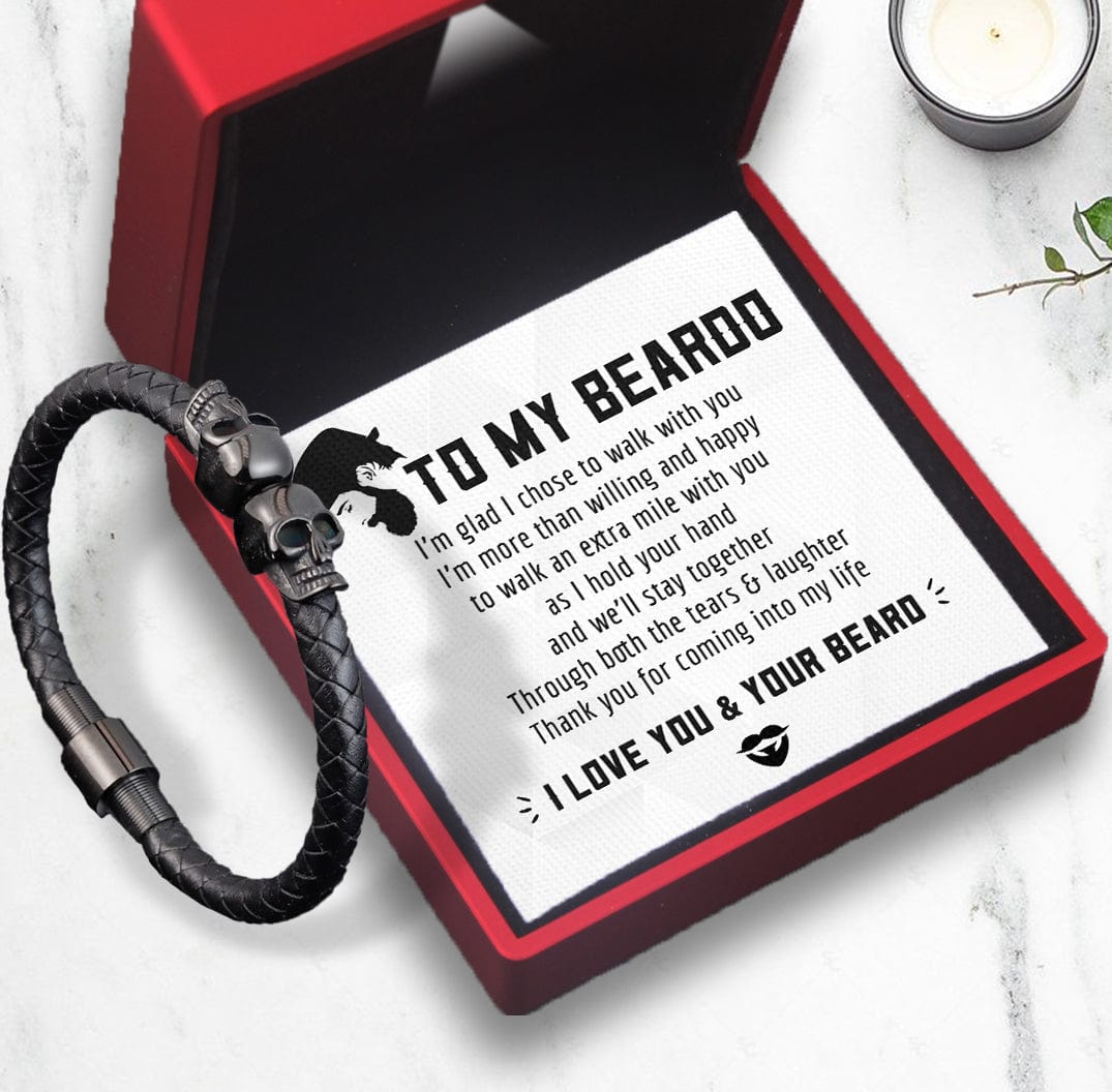 Skull Cuff Bracelet - Beard - To My Man - I Love You & Your Beard - Gbbh26013