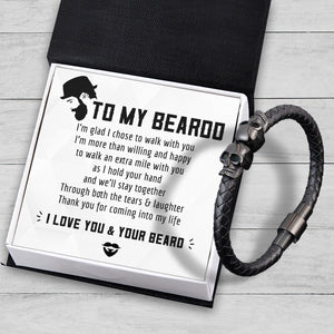 Skull Cuff Bracelet - Beard - To My Man - I Love You & Your Beard - Gbbh26013