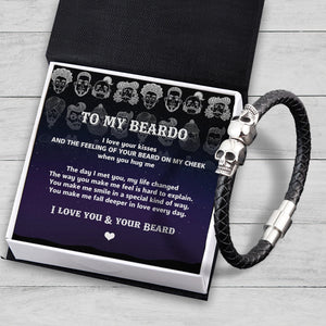 Skull Cuff Bracelet - Beard - To My Man - I Love You & Your Beard - Gbbh26014