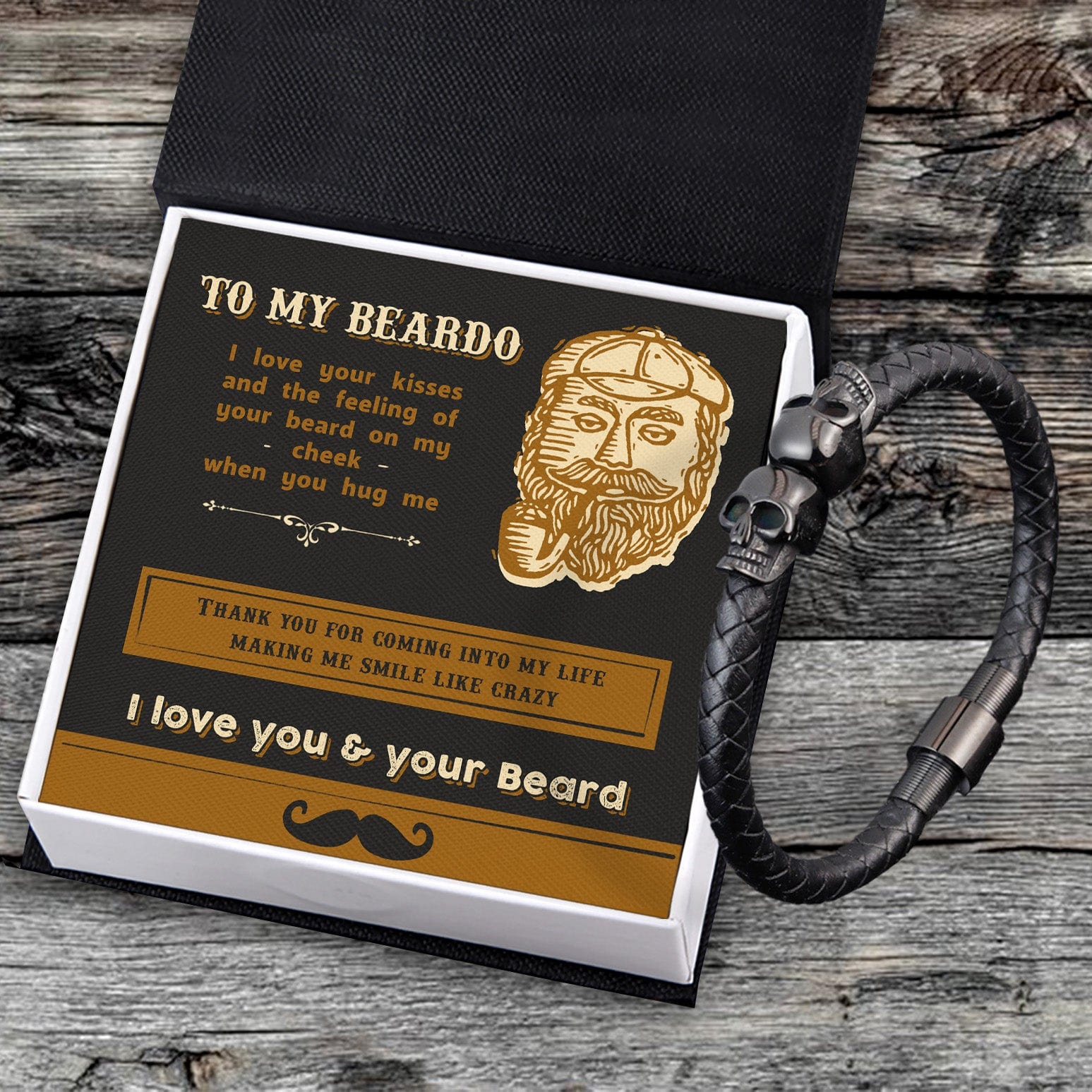 Skull Cuff Bracelet - Beard - To My Man - Thank You For Coming Into My Life - Gbbh26019