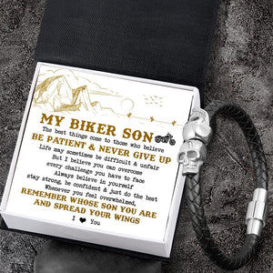 Skull Cuff Bracelet - Biker - To My Son - I Love You - Gbbh16010