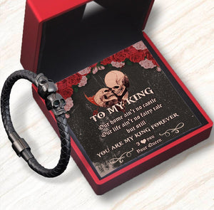 Skull Cuff Bracelet - Skull Cuff - To My Man - You Are My King Forever - Gbbh26008