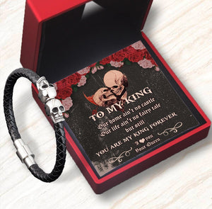 Skull Cuff Bracelet - Skull Cuff - To My Man - You Are My King Forever - Gbbh26008