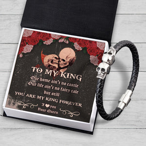 Skull Cuff Bracelet - Skull Cuff - To My Man - You Are My King Forever - Gbbh26008