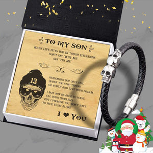 Skull Cuff Bracelet - Skull & Tattoo - To My Son - Go Forth And Live Your Dream - Gbbh16002