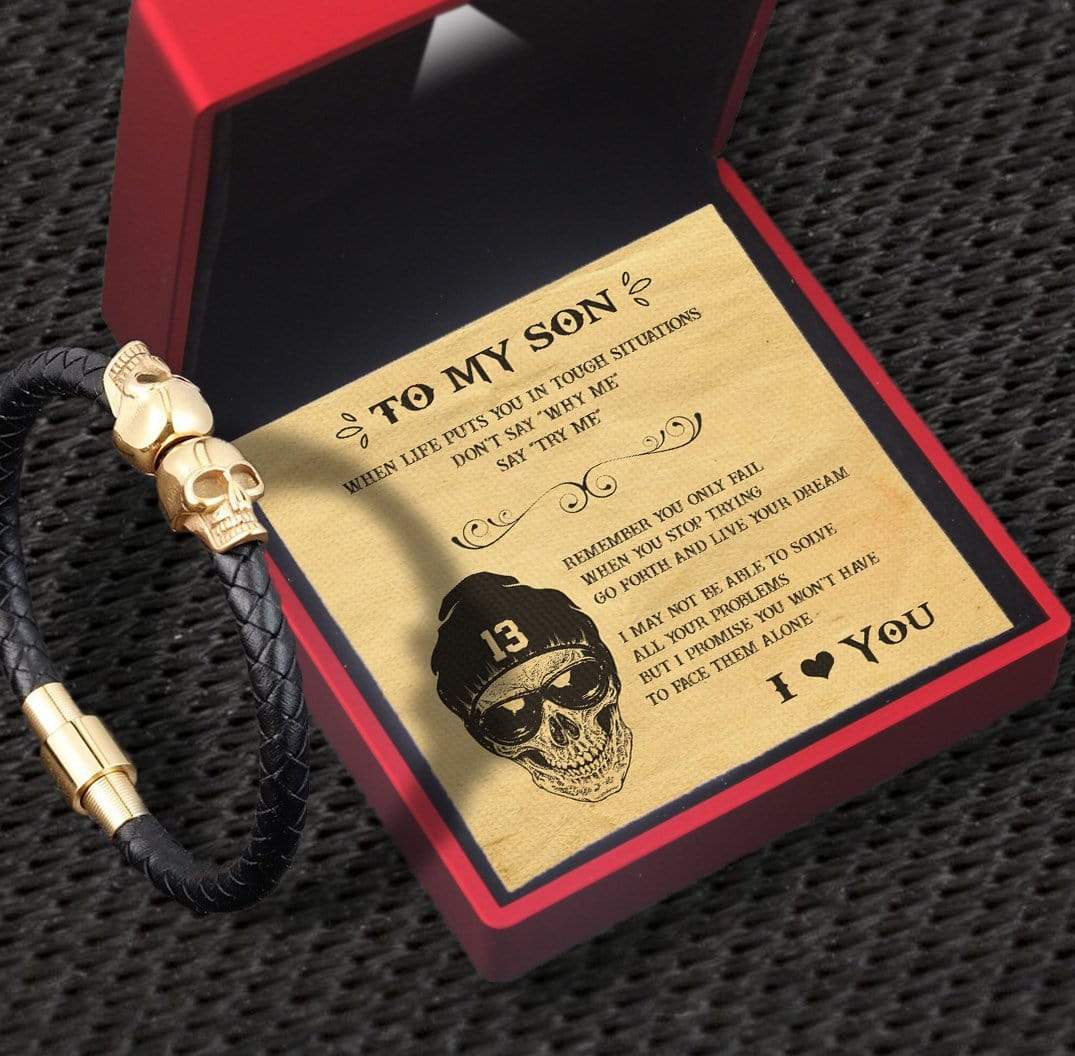 Skull Cuff Bracelet - Skull & Tattoo - To My Son - Go Forth And Live Your Dream - Gbbh16002