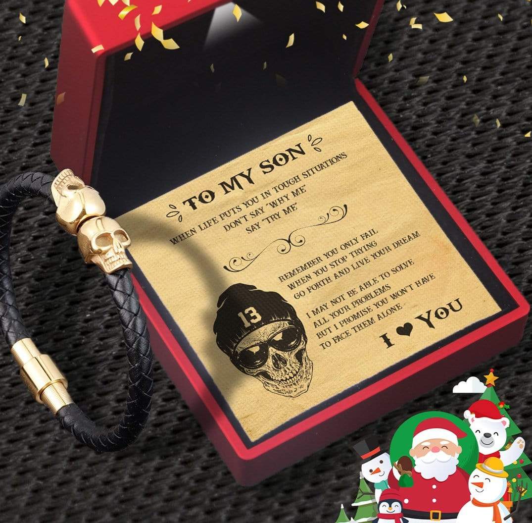 Skull Cuff Bracelet - Skull & Tattoo - To My Son - Go Forth And Live Your Dream - Gbbh16002