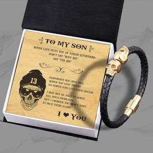 Skull Cuff Bracelet - Skull & Tattoo - To My Son - Go Forth And Live Your Dream - Gbbh16002