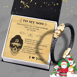 Skull Cuff Bracelet - Skull & Tattoo - To My Son - Go Forth And Live Your Dream - Gbbh16002