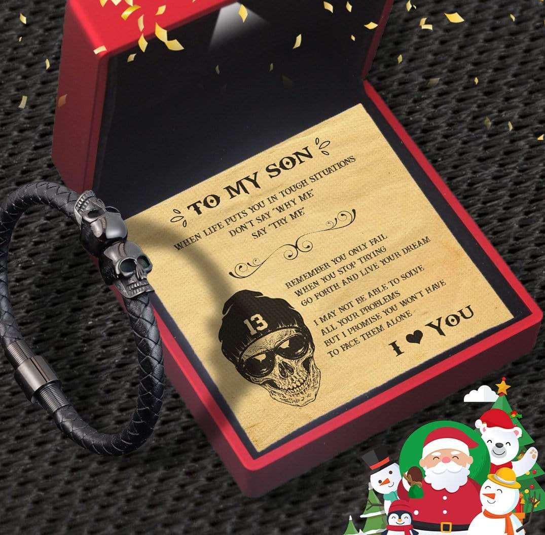 Skull Cuff Bracelet - Skull & Tattoo - To My Son - Go Forth And Live Your Dream - Gbbh16002