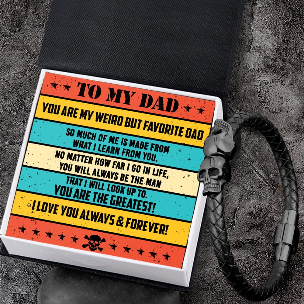 Skull Cuff Bracelet - Skull - To My Dad - A Part Of You In My Heart - Gbbh18019