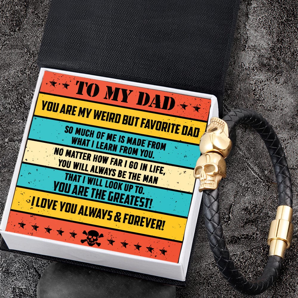 Skull Cuff Bracelet - Skull - To My Dad - A Part Of You In My Heart - Gbbh18019