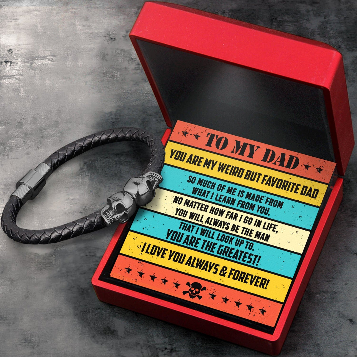 Skull Cuff Bracelet - Skull - To My Dad - A Part Of You In My Heart - Gbbh18019