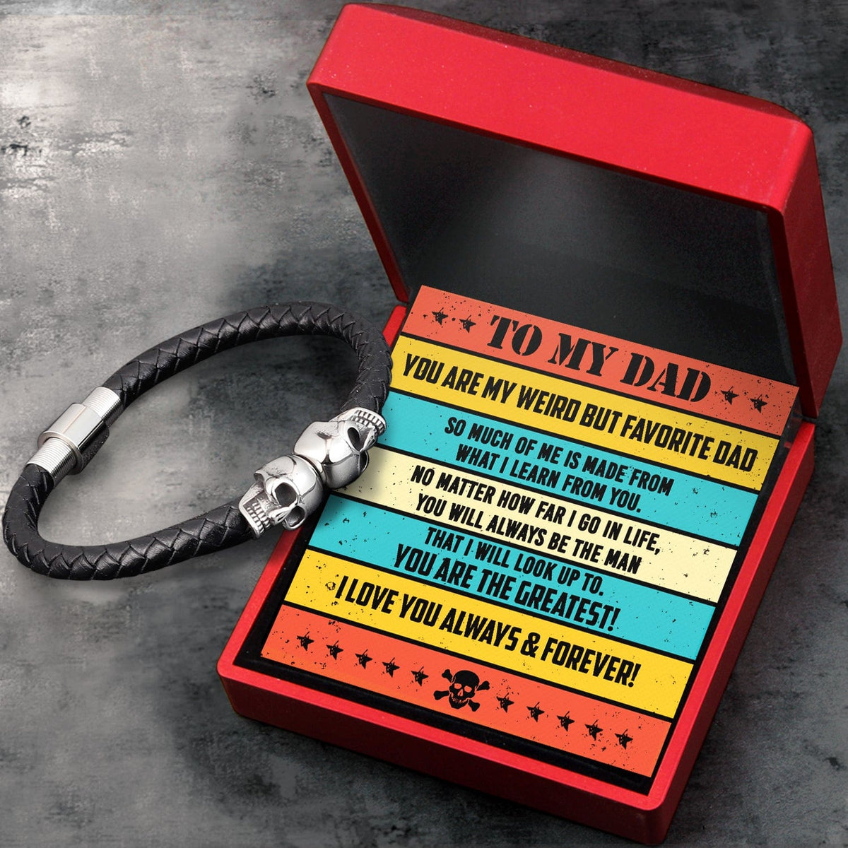 Skull Cuff Bracelet - Skull - To My Dad - A Part Of You In My Heart - Gbbh18019