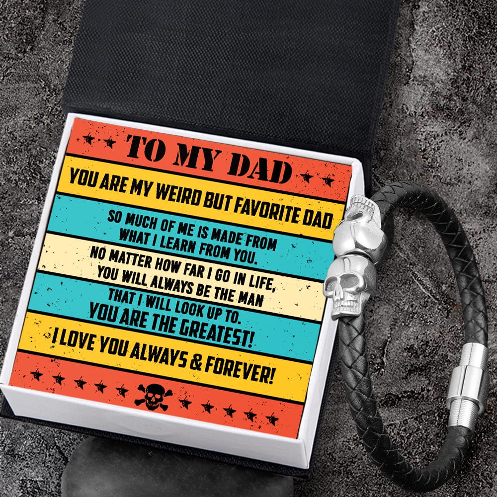 Skull Cuff Bracelet - Skull - To My Dad - A Part Of You In My Heart - Gbbh18019