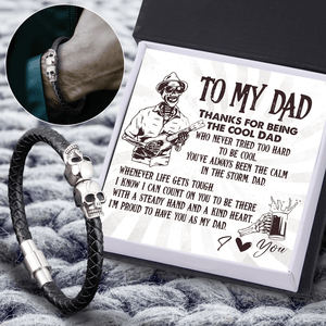 Skull Cuff Bracelet - Skull - To My Dad - I'm Proud To Have You As My Dad - Gbbh18020