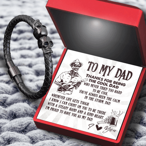 Skull Cuff Bracelet - Skull - To My Dad - I'm Proud To Have You As My Dad - Gbbh18020