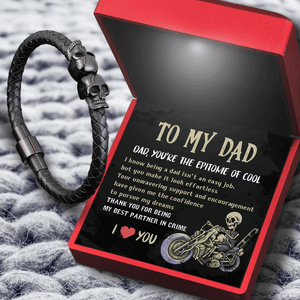 Skull Cuff Bracelet - Skull - To My Dad - You're The Epitome Of Cool - Gbbh18022