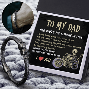 Skull Cuff Bracelet - Skull - To My Dad - You're The Epitome Of Cool - Gbbh18022